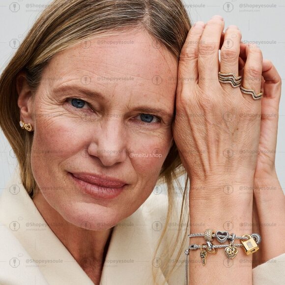 Pandora Lab-grown Diamond Engravable Mum Double Dangle Charm - Picture 6 of 6